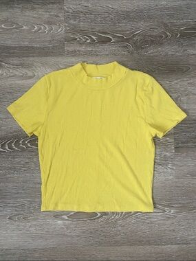 Wilfred Bright Lemon Ribbed Short Sleeve Top